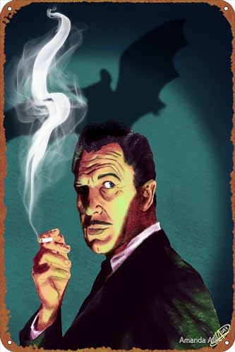 Vincent Price Poster Retro Metal Sign Vintage Tin Sign for Cafe Bar Home Wall Decor 12 X 8 inch