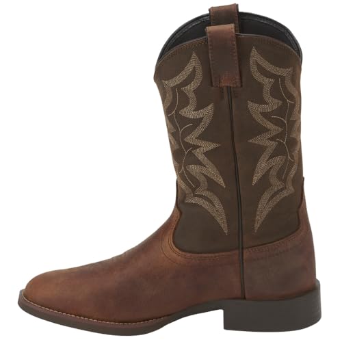 Justin Boots Mens Buster Distressed Round Toe Casual Boots Mid Calf - Brown - Size 10 D