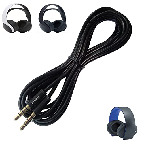 ienza Aux Audio Cable for Playstation 5 PS5 Pulse 3D & Playstation PS4 Gold Stereo Headsets