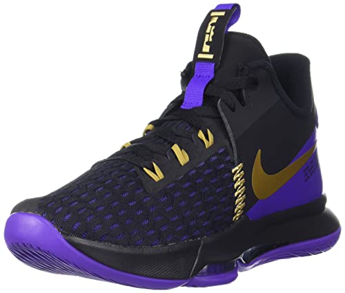 Nike Adult Unisex Lebron Witness V Ep Basketball Shoes, Black, 9 Us