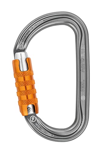PETZL, AM'D Carabiner, Gray, TRIACT-Lock