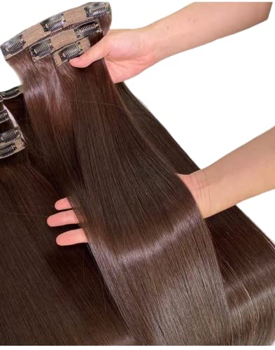 Virga Clips Premium Hair Extensions in sizes 12 to 34 inches with 35 colors Comes with 250 to 300 grams Bleach with High Heat Safe | Our Hair Extensions Comes in Straight, Wavy, Body Wave & Deep Wave Styles (26, #8)