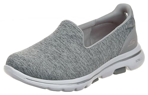 Skechers Women's Go Walk 5 Honor Sneaker, Grey, 6