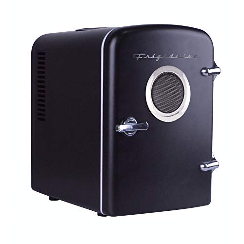 Frigidaire EFMIS151 Mini Portable Compact Personal Home Office Fridge Cooler BUILT IN SPEAKER, 4L Capacity, Chills Six 12 oz Cans, 100% Freon-Free & Eco Friendly