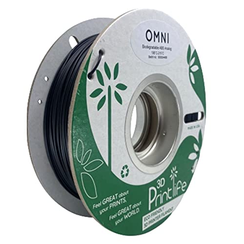 3D Printlife Omni: PLA Based ABS Analog, 1.75mm Algix 3D Printer Filament, Dimensional Accuracy  +/- 0.05mm 750g Spool Black