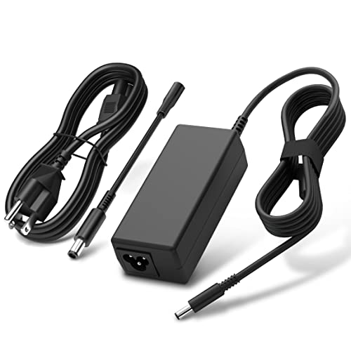 65W Dell Inspiron Charger,Replacement for All Round Connectors Dell Laptop Charger 65W/45W 15-3000 15-5000 15-7000 15-3552 Series 3583 3555 3558 3565 3567 5100 5535 5551 5552 5555（4.5mm&7.4mm）