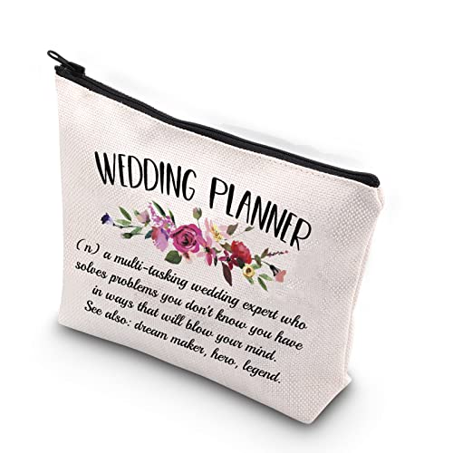 TSOTMO Wedding Planner Gift Wedding Organiser Appreciation Gift Zipper Pouch Makeup Bag (Wedding Planner)