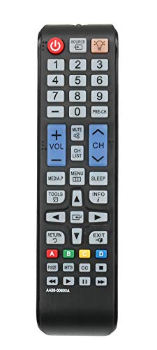 Replaced TV Remote AA59-00600A Compatible with Samsung TV UN22F5000AF UN26EH4000F UN29F4000AF UN32EH4000F UN32EH4050F UN32EH5000F UN50EH6000F UN46EH5050F UN46EH6000F PN43E450A1F PN51E440A2F