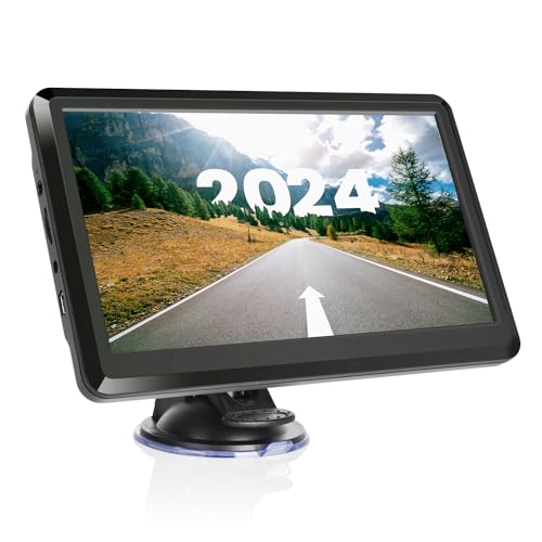 Car GPS Navigation GPS Navigation for Truck & RV & Car, Turn-by-Turn Directions,Driver Alerts, 2024 Map with Lifetime UpdateMap