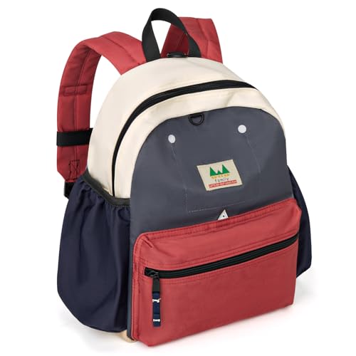 UPPACK Kids Backpack Toddler Backpack for Girls Boys School Backpack Leash for Toddlers Backpack Preschool Cute Backpack for Kids Duffle Bag 3-6 Kindergarten Backpack Small Bookbag(Blue Red Medium)