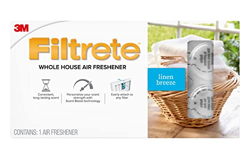 Filtrete Whole House Air Freshener for AC and HVAC Air Filter, Linen Breeze