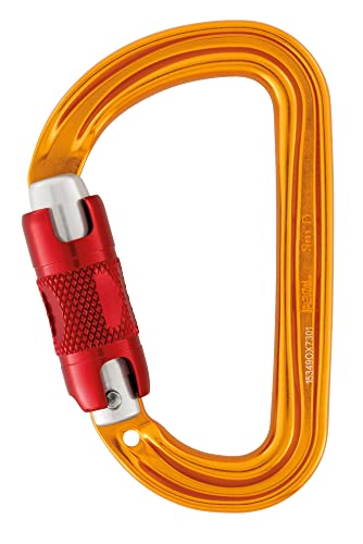 Petzl SM'D Carabiner - Versatile, Lightweight, Compact, D-Shaped Locking Carabiner for Rock and Ice Climbing - Twist-Lock