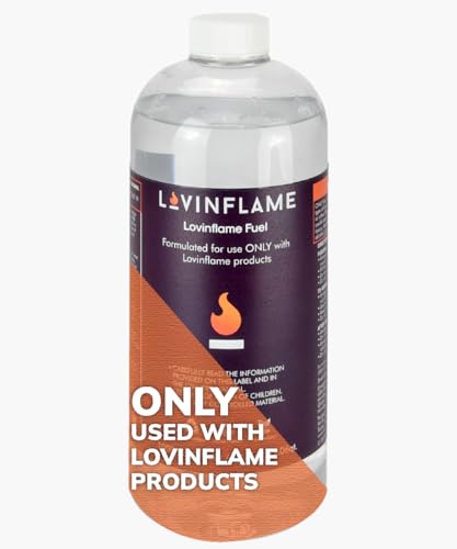 Exclusive Fuel for Lovinflame Fireplaces Fire Pits Firebowls Candles Non-Toxic, Non-Flammable, Water-Soluble, Safe for Transportation & Storage (1 Liter)