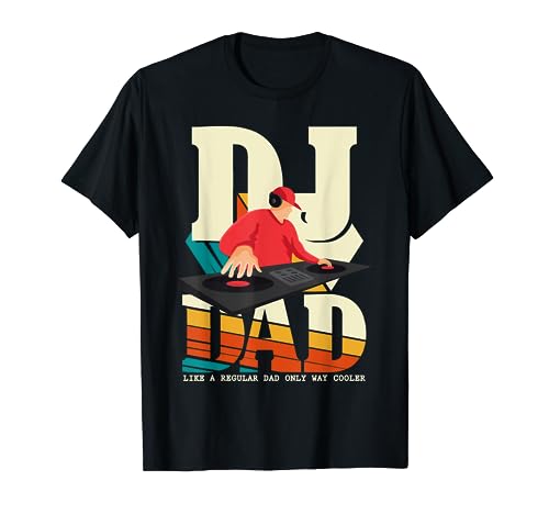 DJ Dad Vintage Funny Beat Disc Jockey Father's Day Mens T-Shirt