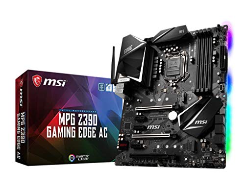 MSI MPG Z390 Gaming Edge AC LGA1151 (Intel 8th and 9th Gen) M.2 USB 3.1 Gen 2 DDR4 HDMI DP Wi-Fi SLI CFX ATX Z390 Gaming Motherboard