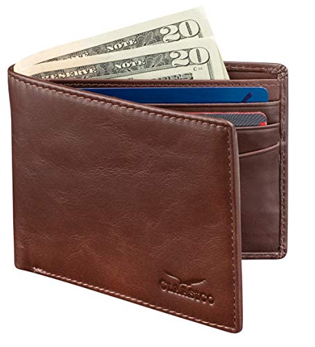 Wallet for Men’s - Genuine Leather Slim Bifold RFID Wallet - Gift for Men Packed in Stylish Gift Box