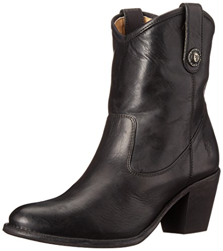Frye womens Jackie Button Short boots, Black - Washed Antique Pull Up Leather-76593, 11 US