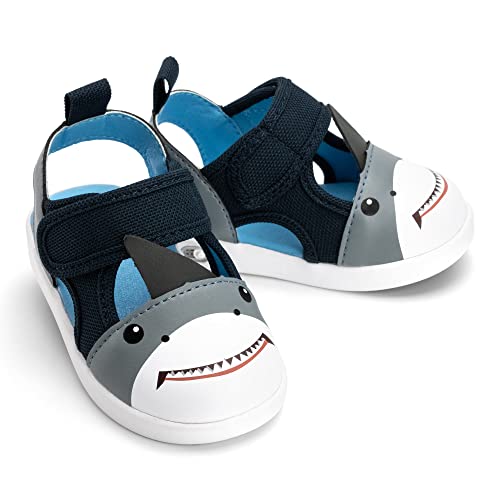 ikiki Squeaky Sandals for Kids with On/Off Squeaker Switch (6, Carl Reef)