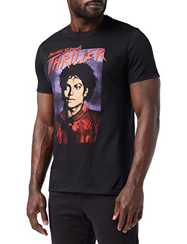 Michael Jackson Men's Thriller Pose Slim Fit T-Shirt Large Black