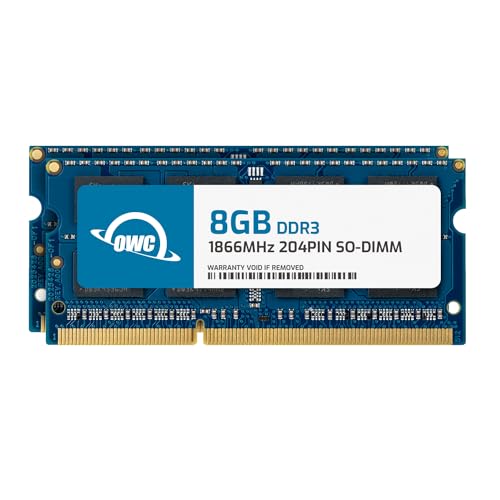 OWC 16GB (2 x 8GB) PC14900 DDR3 1866MHz SO-DIMMs Memory RAM Upgrade Compatible with 2015 (Late) iMac 27' w/Retina 5K Models and Compatible PCs (OWC1867DDR3S16P)