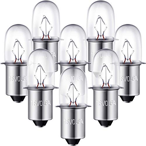 Mudder 8 Packs 780287001 Flashlight Bulbs Flashlight Replacement Bulbs Compatible with Ridgid 18V Flashlight P704 P703 P700