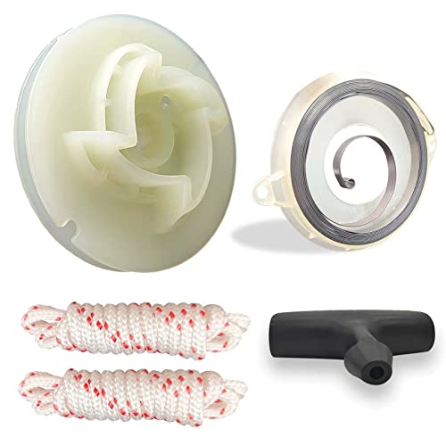 Recoil Rewind Spring Starter Pulley Rope Rotor fit Husqvarna 445E 450 455 460 Rancher Chainsaw