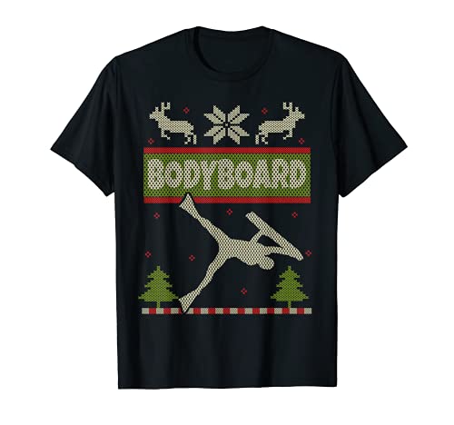 Bodyboard Ugly Christmas Sweater Shirt Xmas Bodyboarding Tee