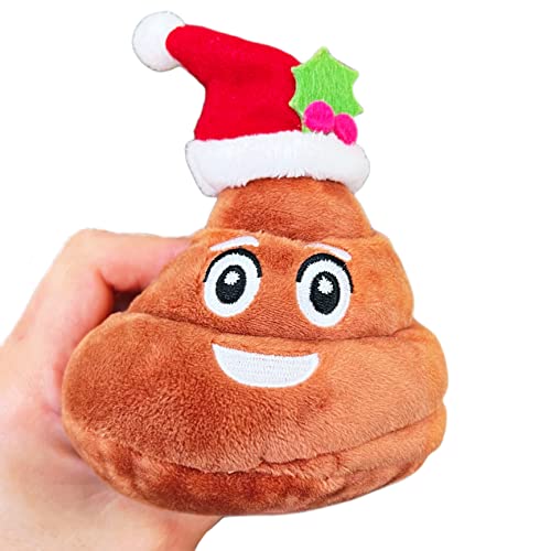 Farting Santa Poop Emoji Toy - 7 Funny Fart Sounds, Xmas Poop Toys, Funny Dog Toy, Christmas Stocking Stuffers, Poop Toy, Christmas Toys, Gifts for Secret Santa, Poop Emoji Gifts 4x4.5