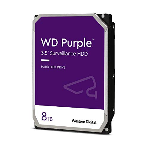 Western Digital 8TB WD Purple Surveillance Internal Hard Drive HDD - SATA 6 Gb/s, 128 MB Cache, 3.5' - WD84PURZ