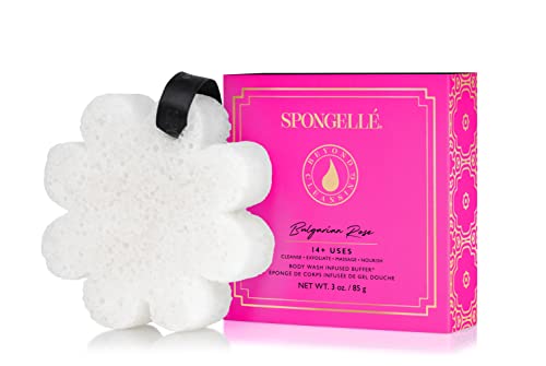 Spongelle Flower Boxed 14+ Uses Bath Mitts and Cloths, Bulgarian Rose