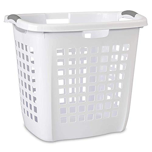 STERILITE 12258004 19-7/8'WHT Carry Hamper, White