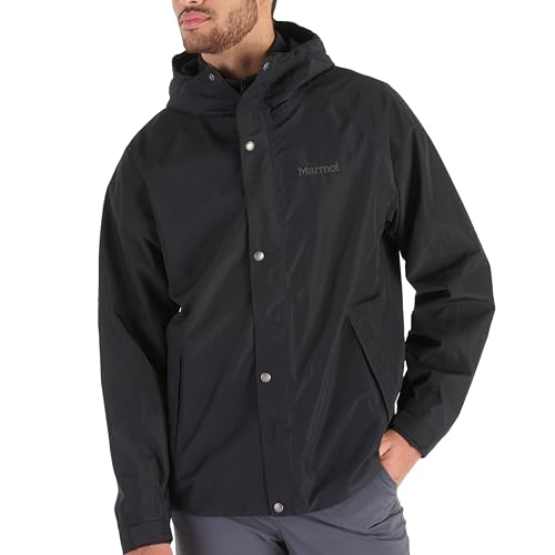 MARMOT Men's Cascade Waterproof Rain Jacket, Black, Medium