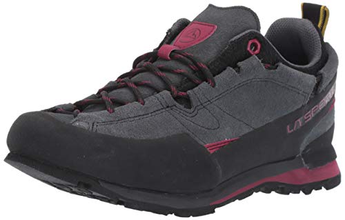 La Sportiva Womens Boulder X Approach/Hiking Shoes, Carbon/Beet, 7.5-8