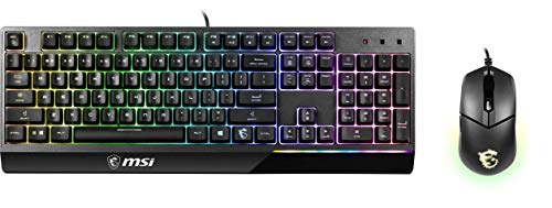 MSI Vigor GK30 Combo, 6-Zone RGB GK30 Gaming Keyboard & GM11 Gaming Mouse, Water Repellent & Splash-Proof, 5000 DPI