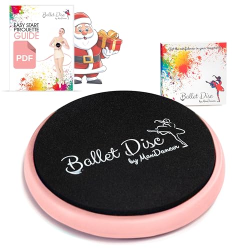 Ballet Turning Disc for Dancers, Gymnastics and Ice Skaters. Portable Turn Board for Dancing on Releve. Make Your Turns, Pirouette and Balance Better. (Pink)