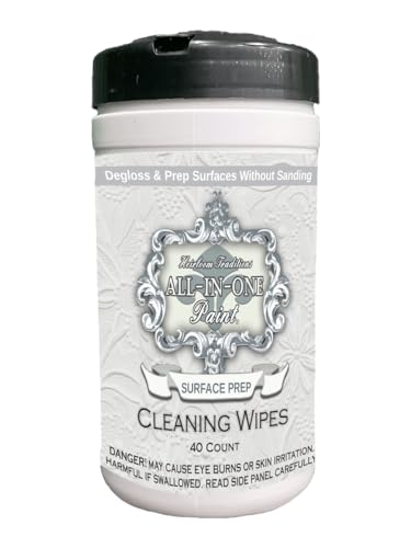 Heirloom Traditions Deglosser Wipes, heavy duty Degreaser (Surface Prep), 40CT