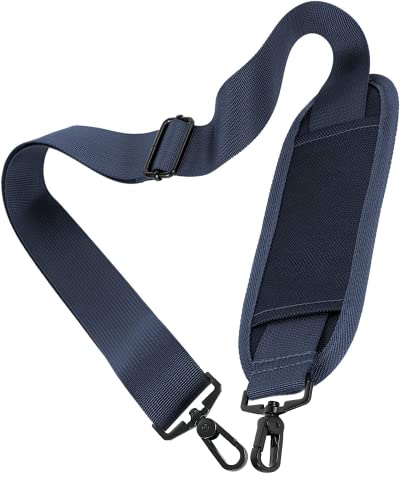 Taygeer Padded Shoulder Strap, Adjustable Strap Replacement for Laptop Case Duffle Bag Garment Bag Messenger Bag Briefcase, Durable Nylon Crossbody Belt for Carrying with Hook Clip,Blue