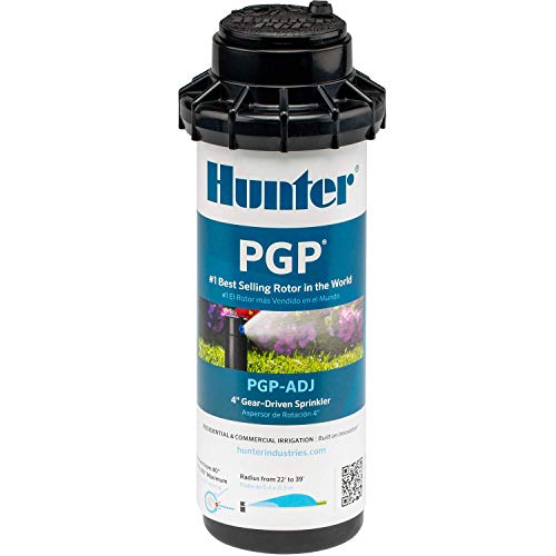Hunter PGP-ADJ 3/4' Rotor Sprinkler, Precision Automatic Lawn Sprinkler Head With Adjustable Arc & Watering Distance to Prevent Overwatering
