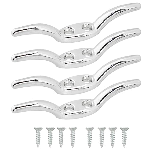 AXLIZER 4PCS Blind Accessories Hooks, Blind Cord Cleat, Blind Cord Safety Kits, Blind Cord Winder Rope Cleat Hook for Blinds and Flagpoles, Boats, Awnings, Tarpaulins