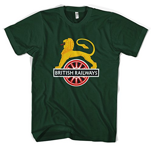 British Railways Lion Crest Unisex T-Shirt (XL, Green)