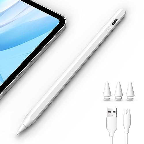 Fast Charge Stylus Pen for iPad, Palm Rejection & Tilt Sensitivity, Compatible with iPad Pro 11/12.9in, iPad 6/7/8/9/10, iPad Air 3/4/5, iPad Mini 5/6