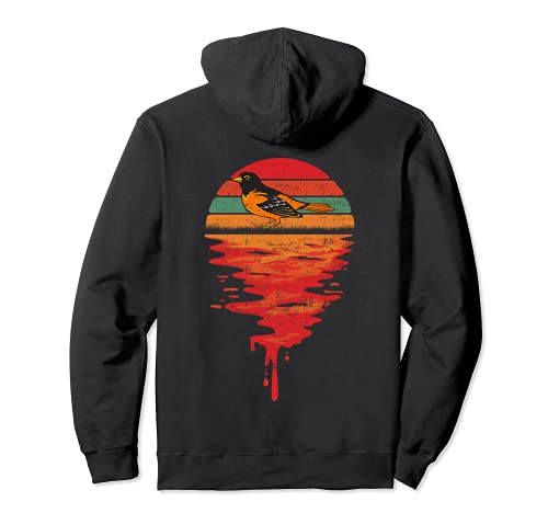 Retro Sunset Vintage Baltimore Oriole Pullover Hoodie