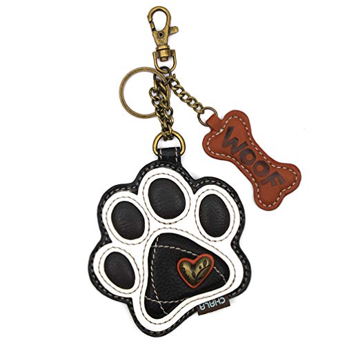 Coin Purse/Key Fob - PawPrint B&W