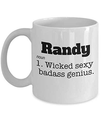 Randy Coffee Mug Mens Name Meaning Definition Wicked Sexy Genius Ceramic Tea Cup Funny Gift Novelty Sarcasm