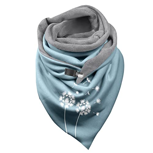 Womens Autumn And Winter Fashion Scarf Cotton Warm Headscarf Scarf Lightweight Scarf Floral (F-B, One Size)
