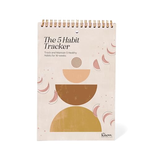 I Know Collection Weekly Habit Tracker – Habit Tracker Journal for 17 Weeks with Self-Reflection Section – Gold Spiral Bound Habit Planner to Track Progress – Thick Cardstock Paper – ADHD Journal