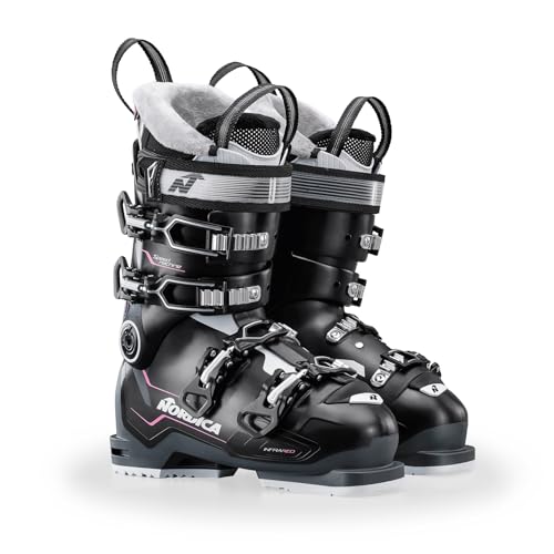 Nordica Women's Speedmachine 75 W Durable Warm Insulated Water-Resistant High-Performance All-Mountain Touring Ski Boots, Black/Anthracite/Purple, 23.5