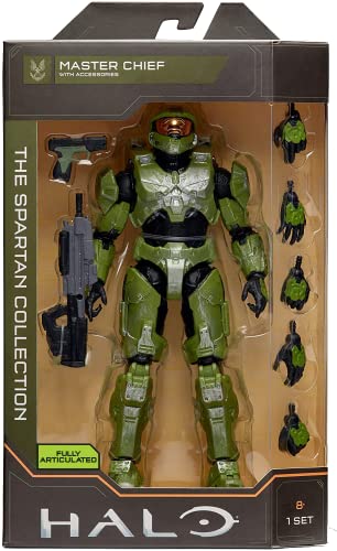 HALO 6.5” Spartan Collection – Master Chief Highly Articulated, Poseable with Weapon Accessories - Scaled to Play & Display