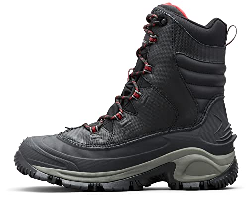 Columbia Men's Bugaboot II Snow Boot, Black/Bright Red, 11.5 Regular US