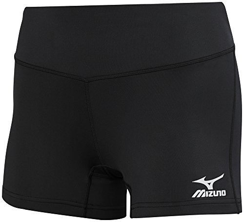 Mizuno Mens Women's Victory 3.5' Inseam Volleyball Shorts, Black, Medium US